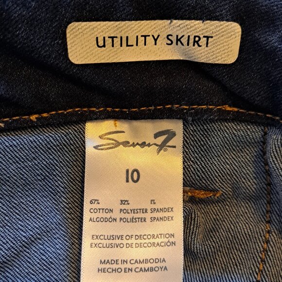 Seven7 Blue Jean Denim Skirt Size 10 - Picture 4 of 4